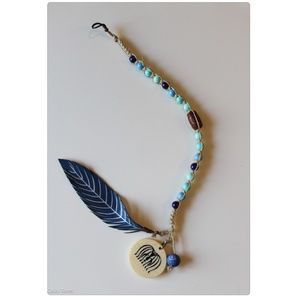 Disney’s Blue Avatar inspired hair wrap macrame